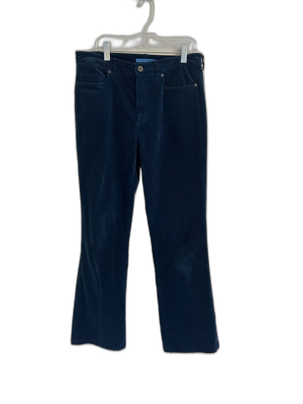 J. McLaughlin Navy Corduroy Pants Size 4 Preppy Straight Leg Fall